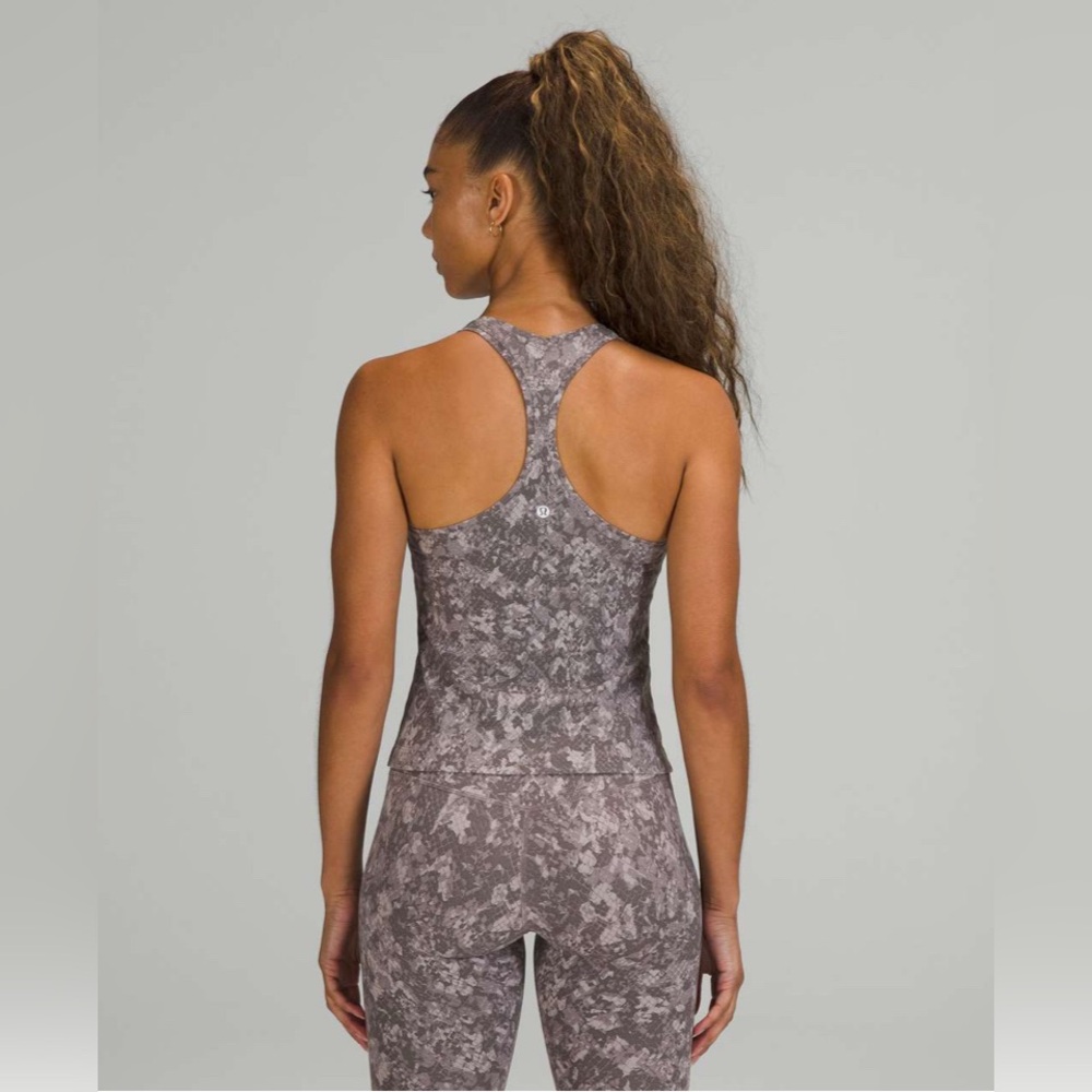 Lululemon Cool Racerback Tank Shorter Length - purple snakeskin